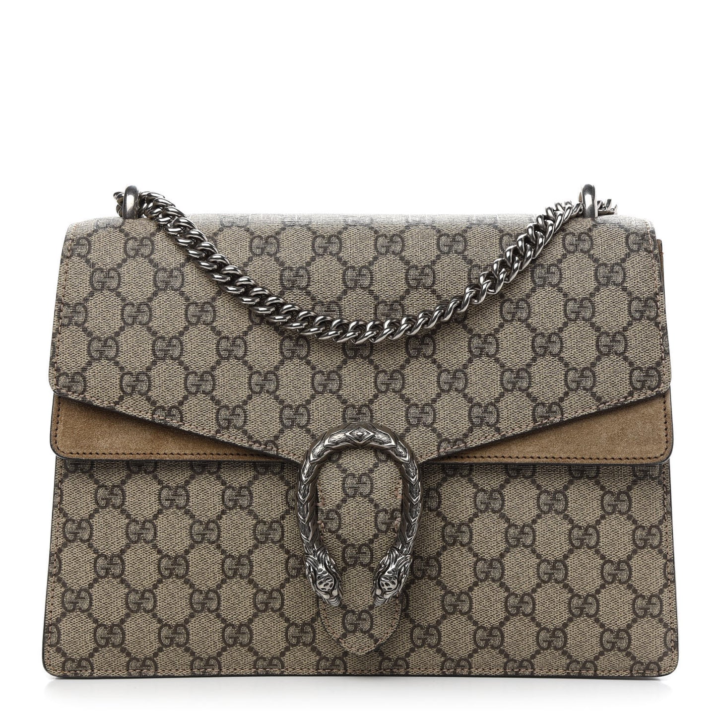 GG Supreme Monogram Medium Dionysus Shoulder Bag Taupe