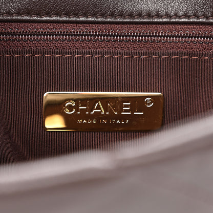 Chanel Lambskin Quilted Medium Chanel 19 Flap Dark Brown 6 of 10
