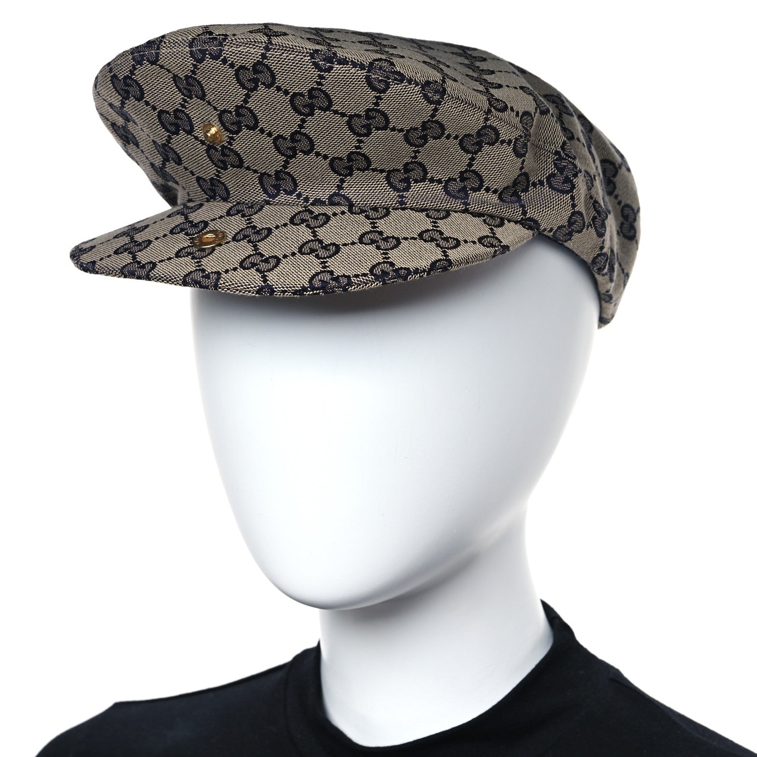 Gucci Monogram Flat Cap M Navy 2 of 9