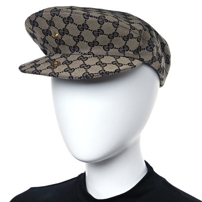 Gucci Monogram Flat Cap M Navy 2 of 9