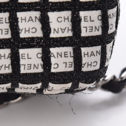Chanel Ribbon Tweed Medium Double Flap Black White 11 of 11