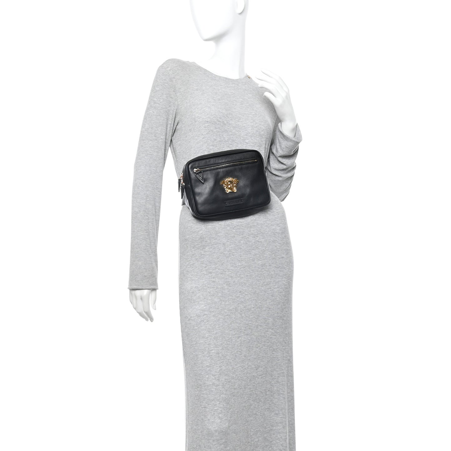 Calfskin La Medusa Belt Bag Black