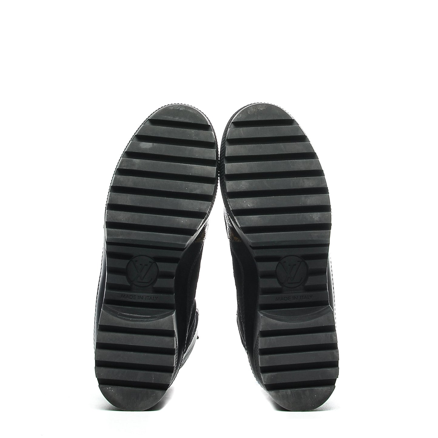 Suede Calfskin Monogram Checkpoint Platform Desert Boots 35 Black