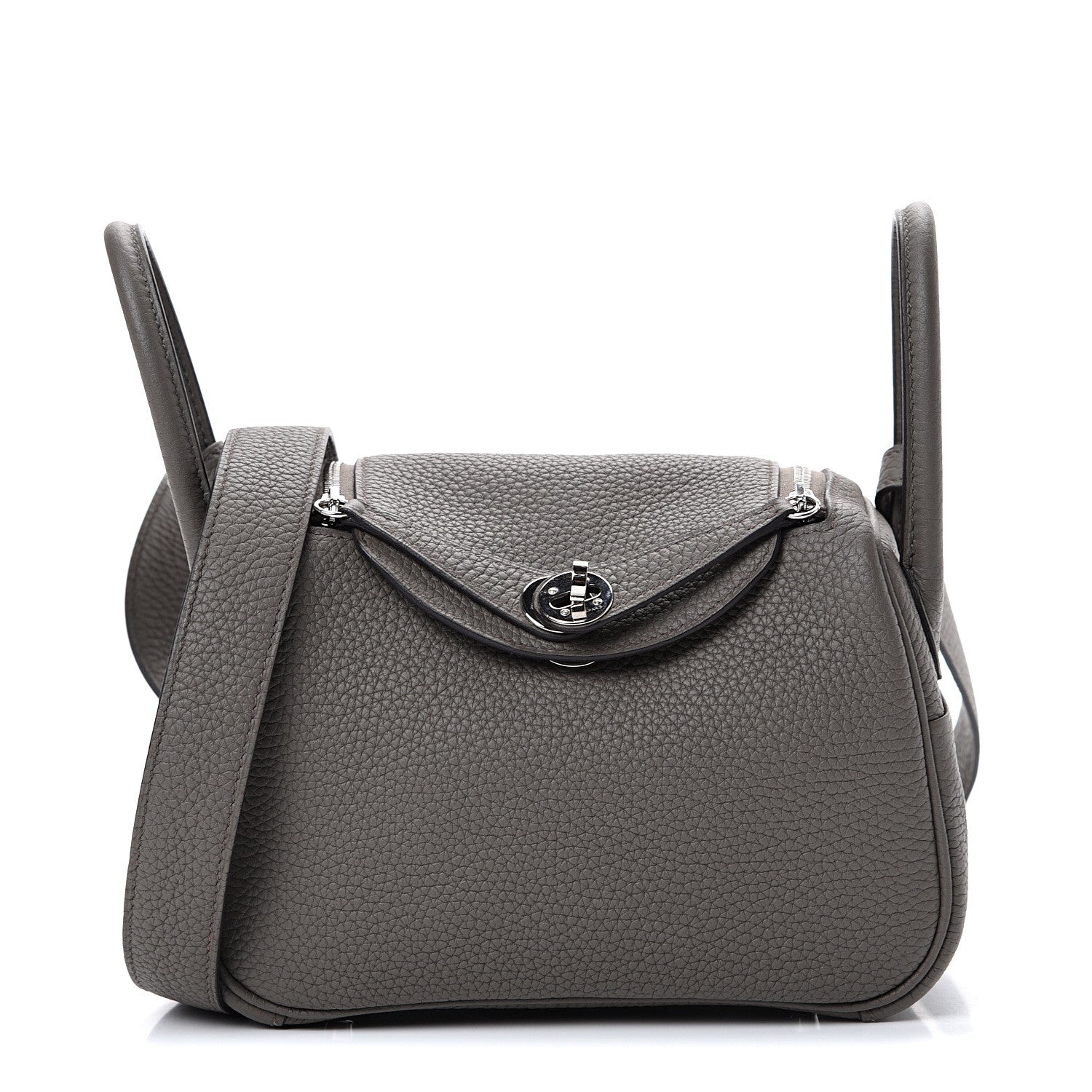 Hermes Taurillon Clemence Mini Lindy 20 Etain 1 of 9