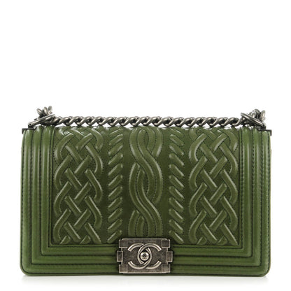 Chanel Lambskin Medium Celtic Boy Flap Green 1 of 7
