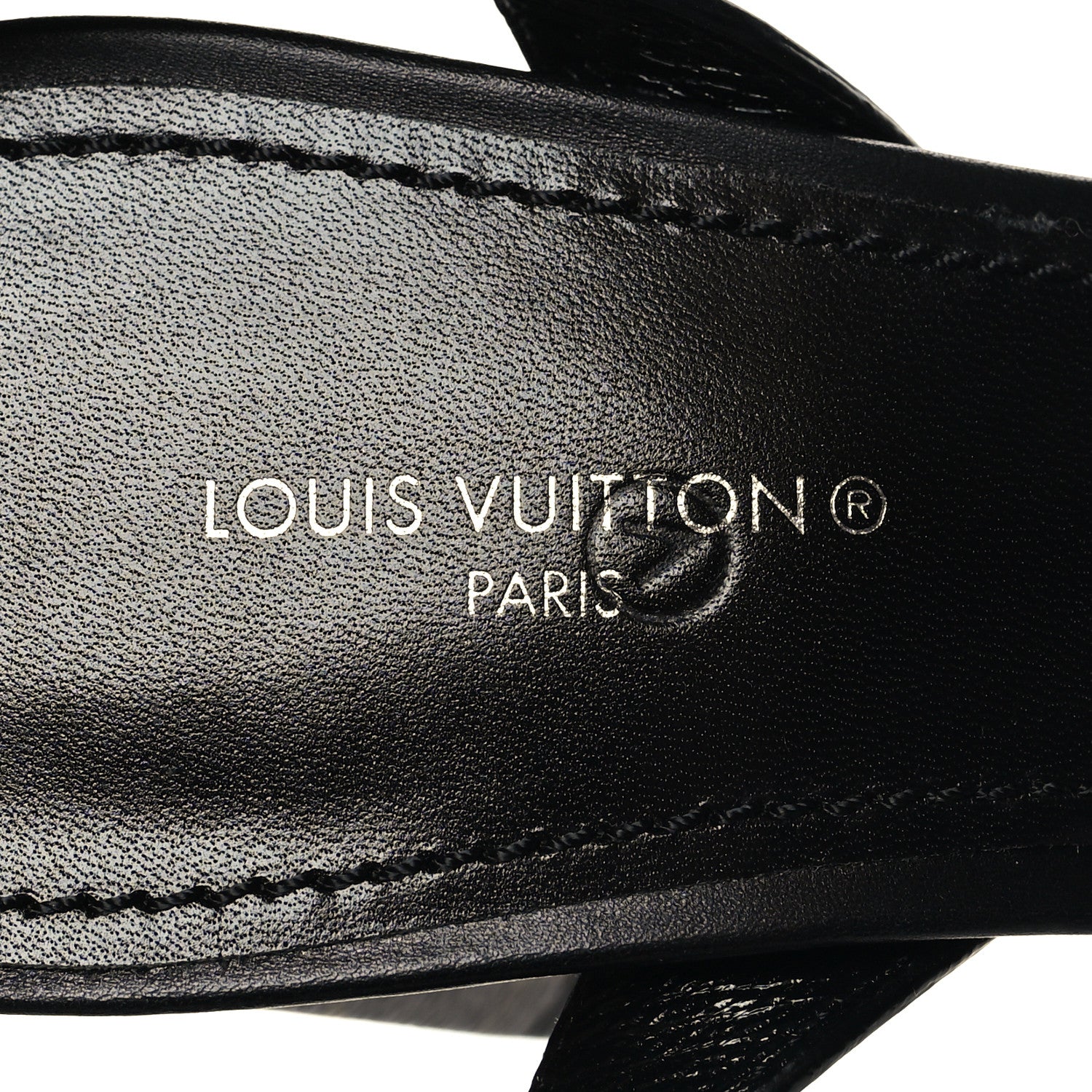 Louis Vuitton Calfskin Studded Monogram Silhouette Sandals 36 Black 8 of 8