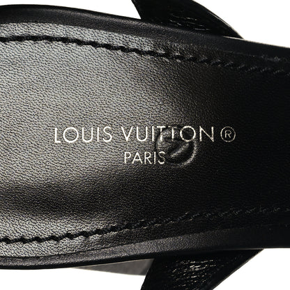 Louis Vuitton Calfskin Studded Monogram Silhouette Sandals 36 Black 8 of 8