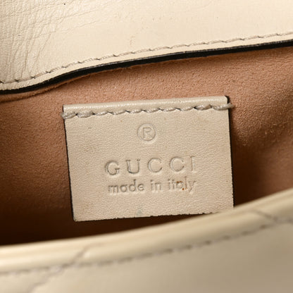 Gucci Calfskin Matelasse Super Mini GG Marmont Shoulder Bag White 6 of 10