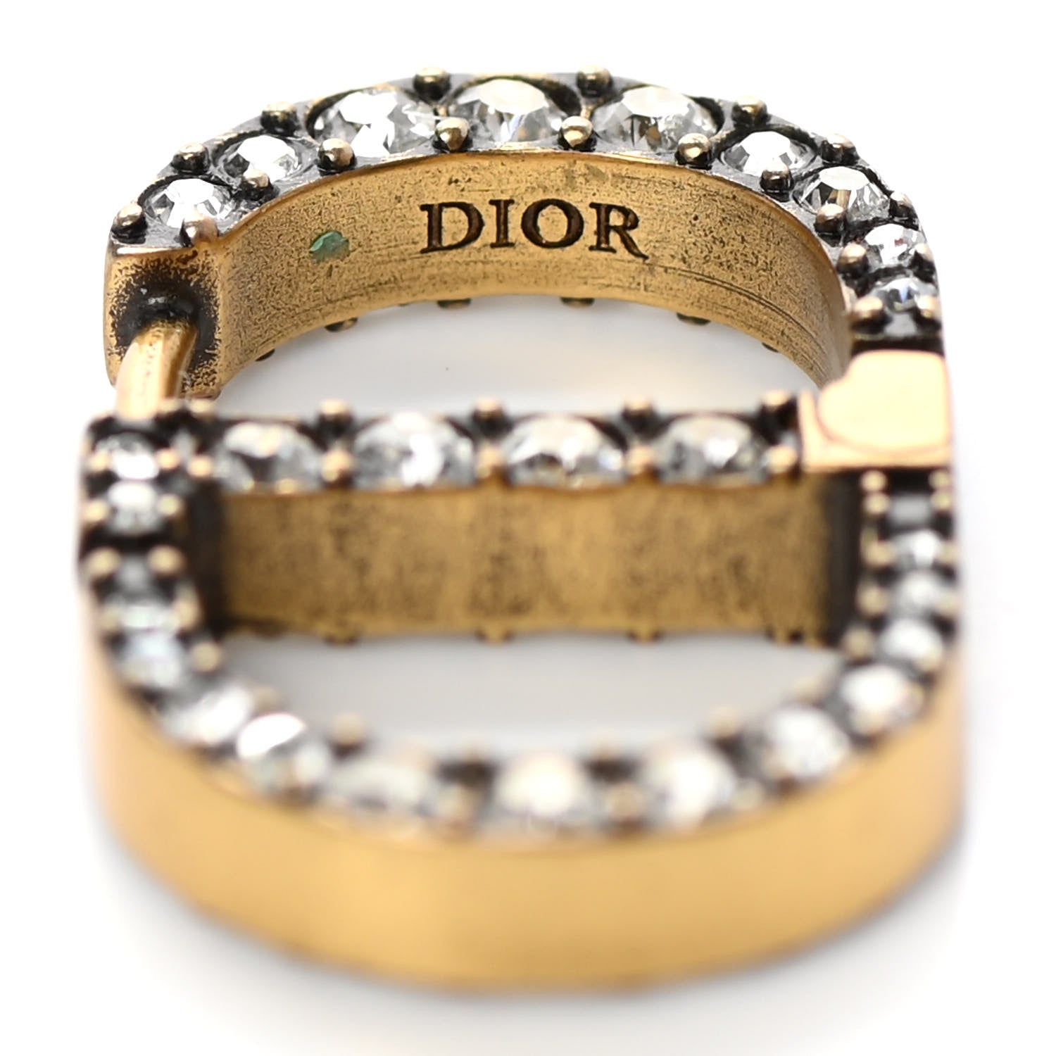 Christian Dior Crystal 30 Montaigne Earrings Gold 3 of 5