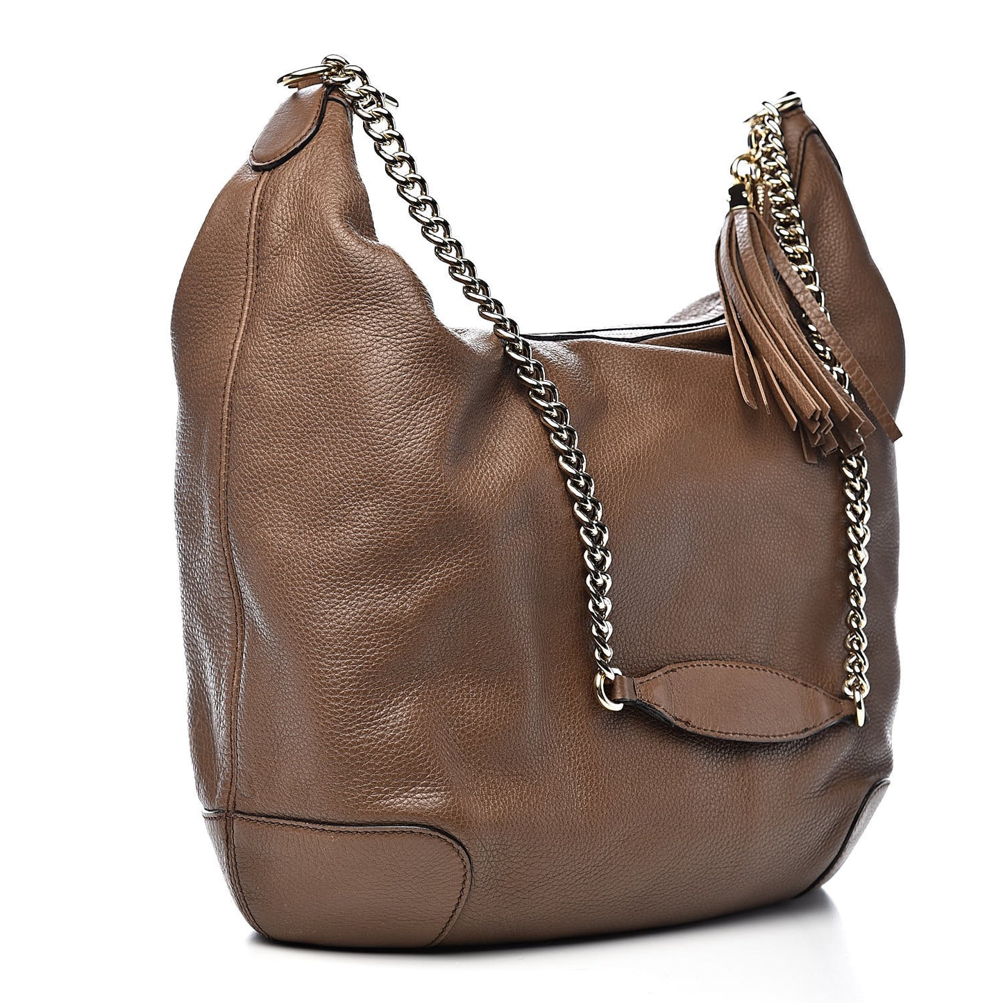 Cellarius Calfskin Medium Soho Chain Hobo Acero