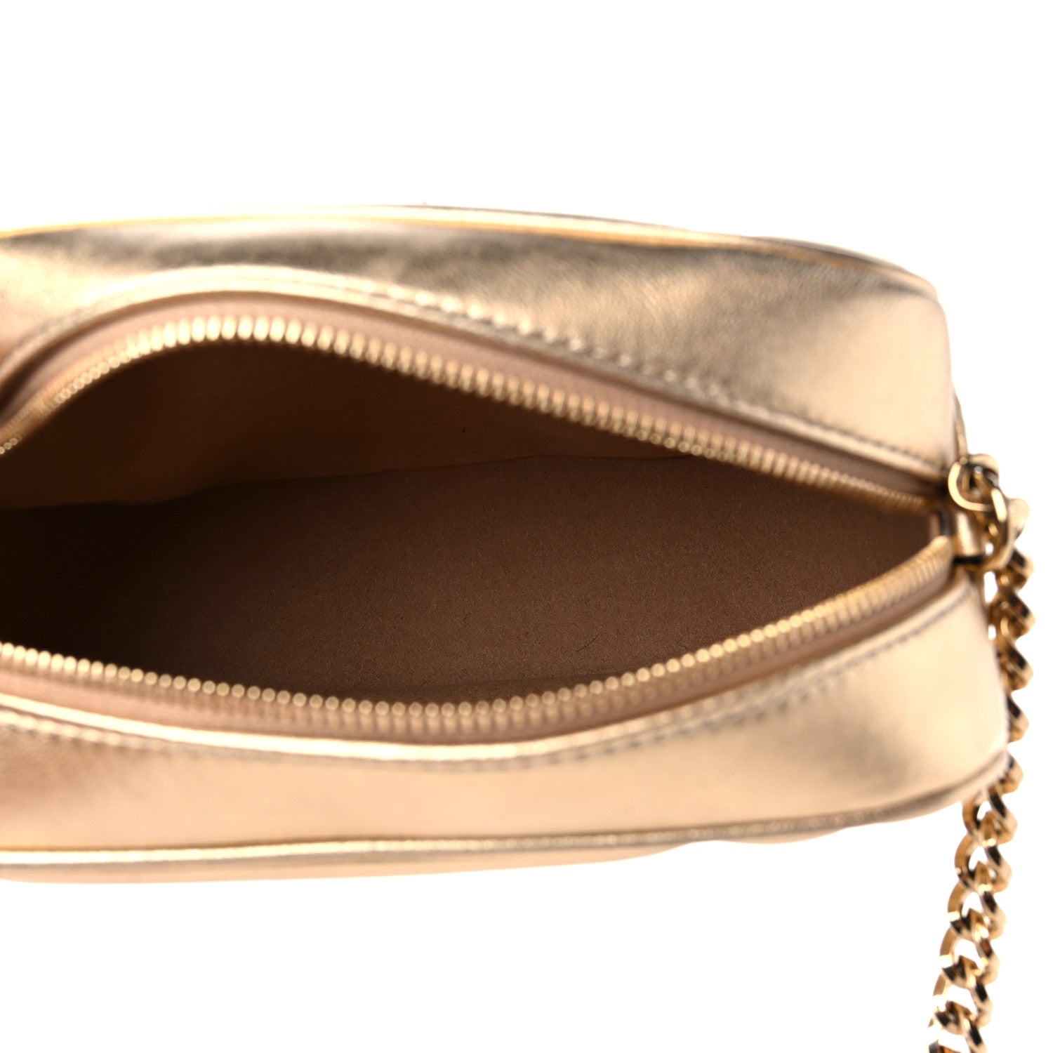 Jimmy Choo Metallic Nappa Quilted Varenne Camera Bag Gold 5 of 8