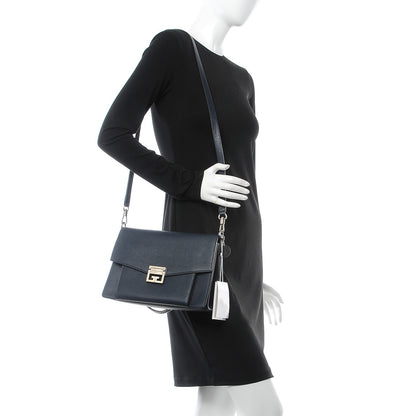 Givenchy Sugar Goatskin Medium GV3 Shoulder Bag Dark Blue 3 of 8