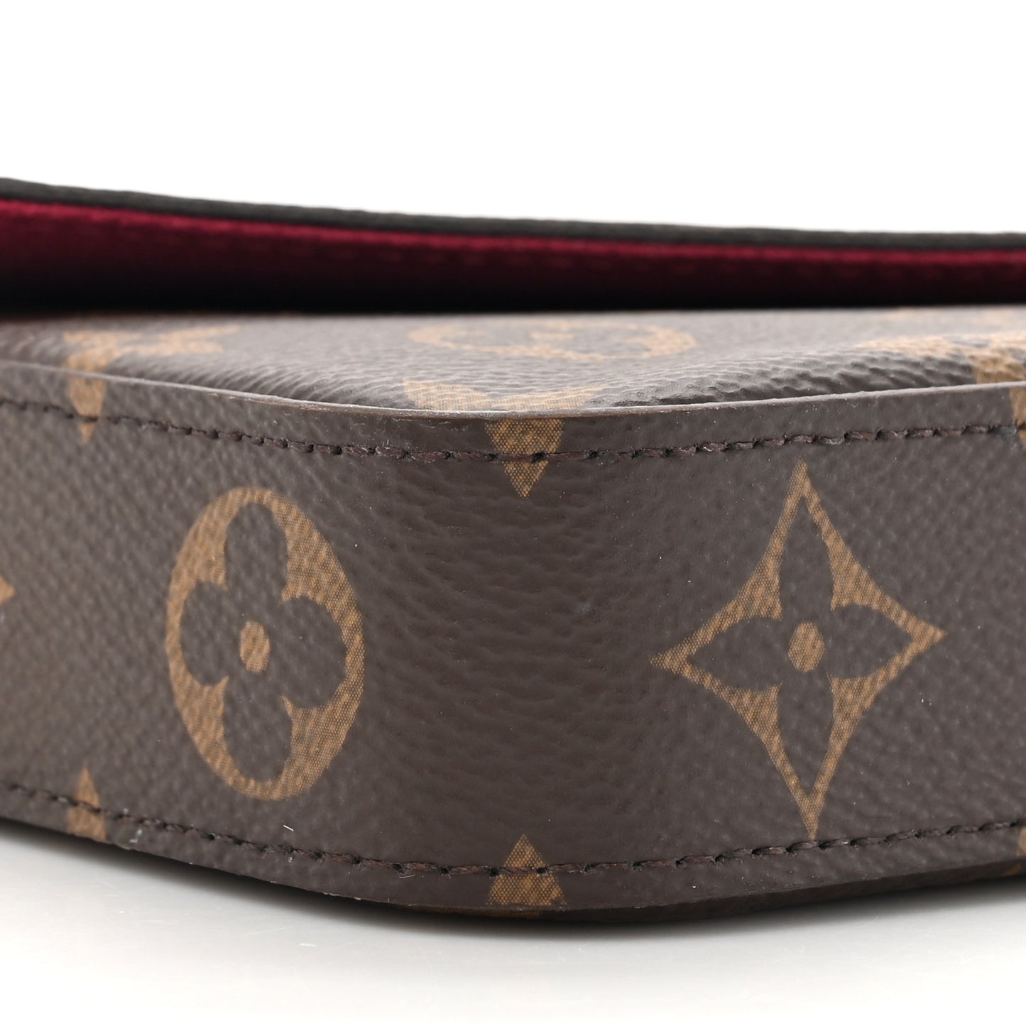 Monogram Pochette Felicie Chain Wallet Fuchsia