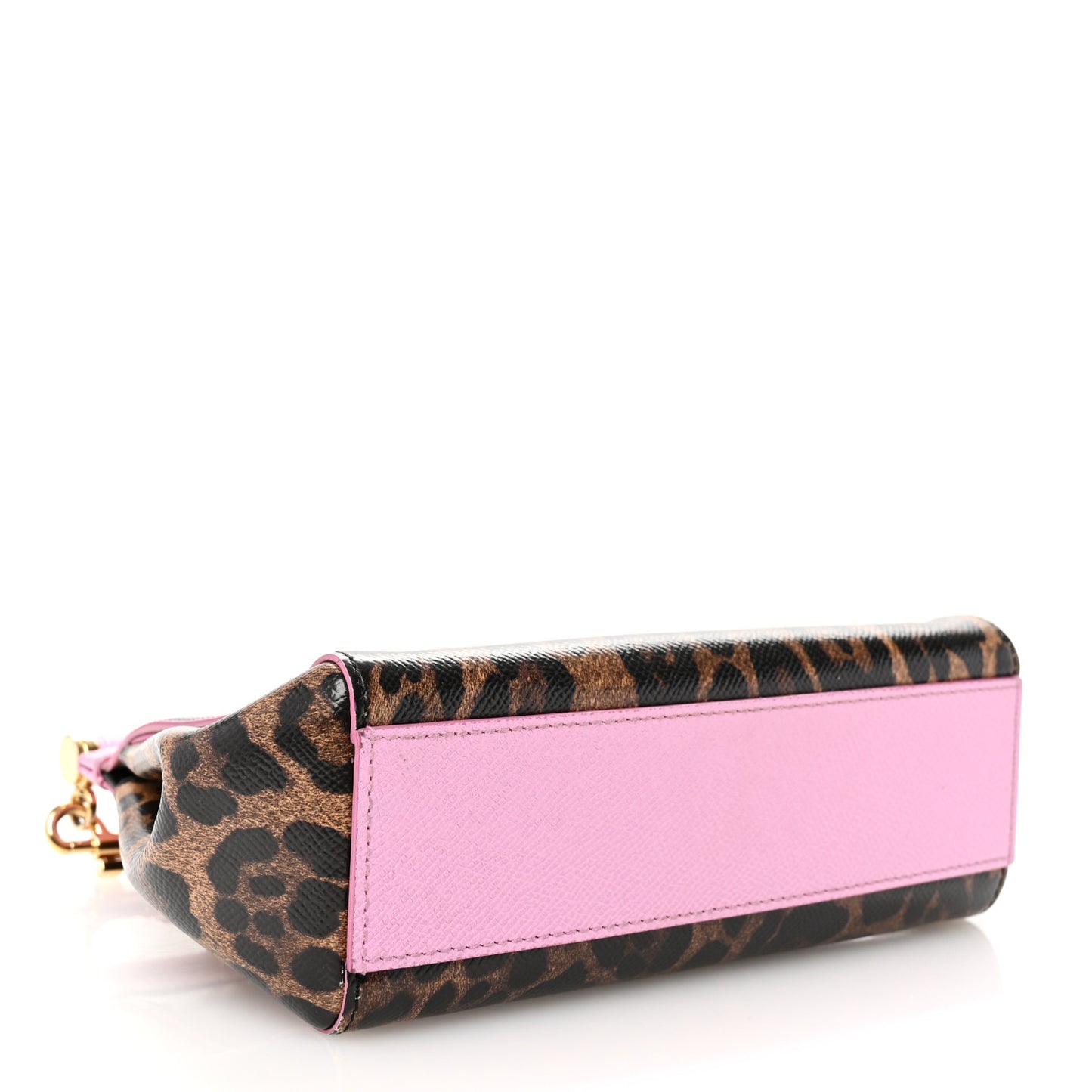 Dauphine Leopard Print Small Miss Sicily Satchel Pink