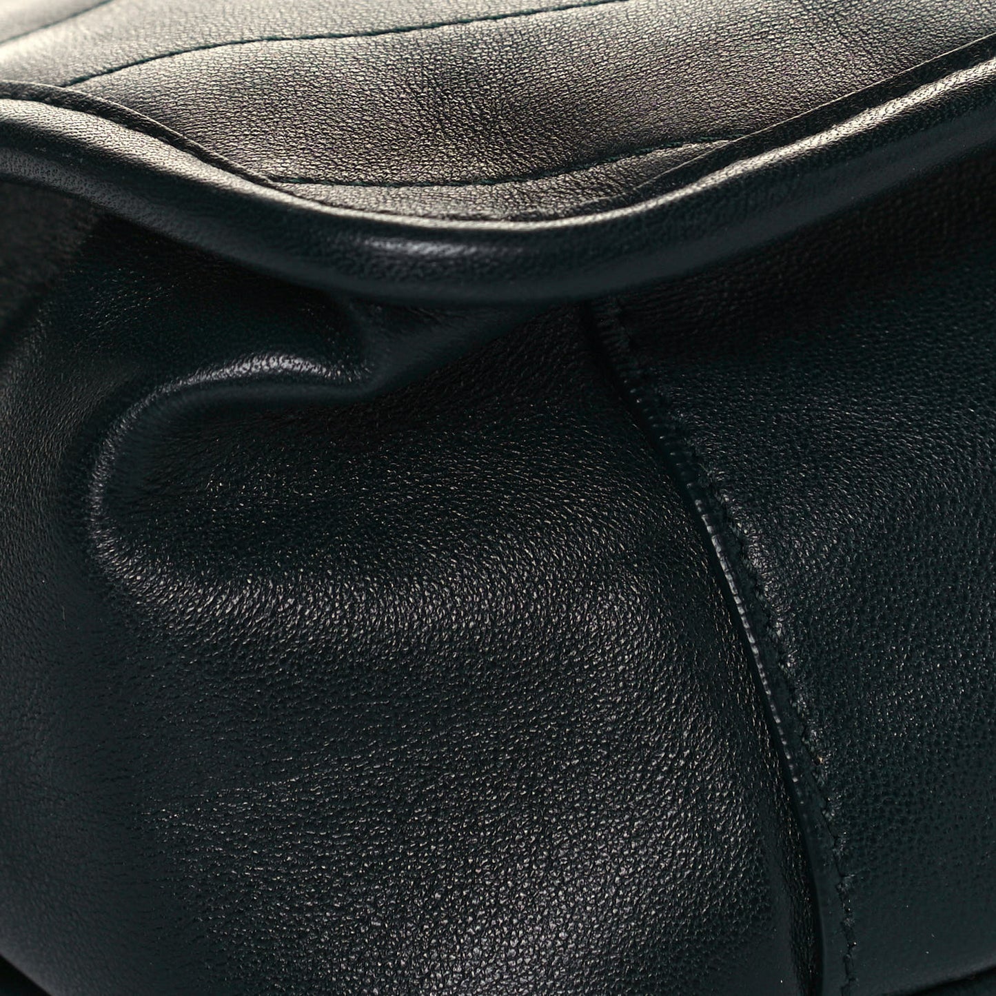 Lambskin Matelasse Monogram Medium Niki Chain Satchel Dark Green