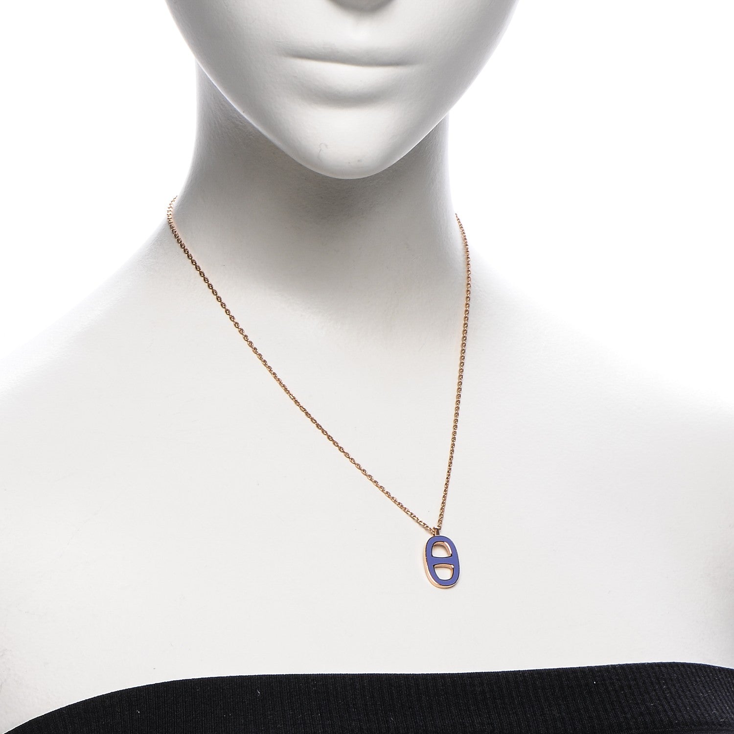 Hermes Laquered Iliade Pendant Necklace 2 of 6