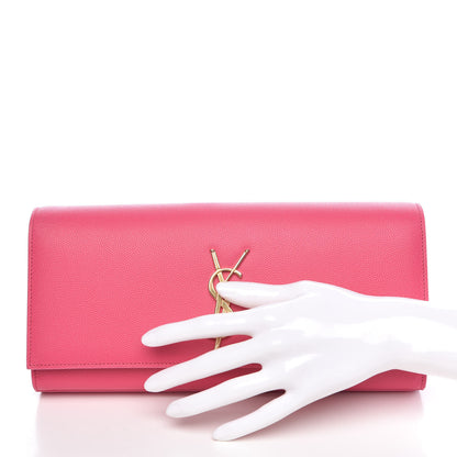 Saint Laurent Grain De Poudre Classic Monogram Clutch Lipstick Fuchsia 2 of 10