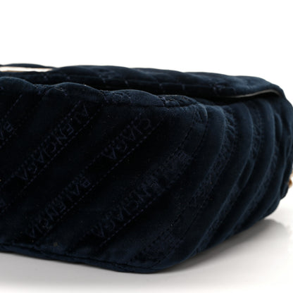 Balenciaga Velvet Logo Matelasse M BB Chain Shoulder Bag Navy 8 of 10