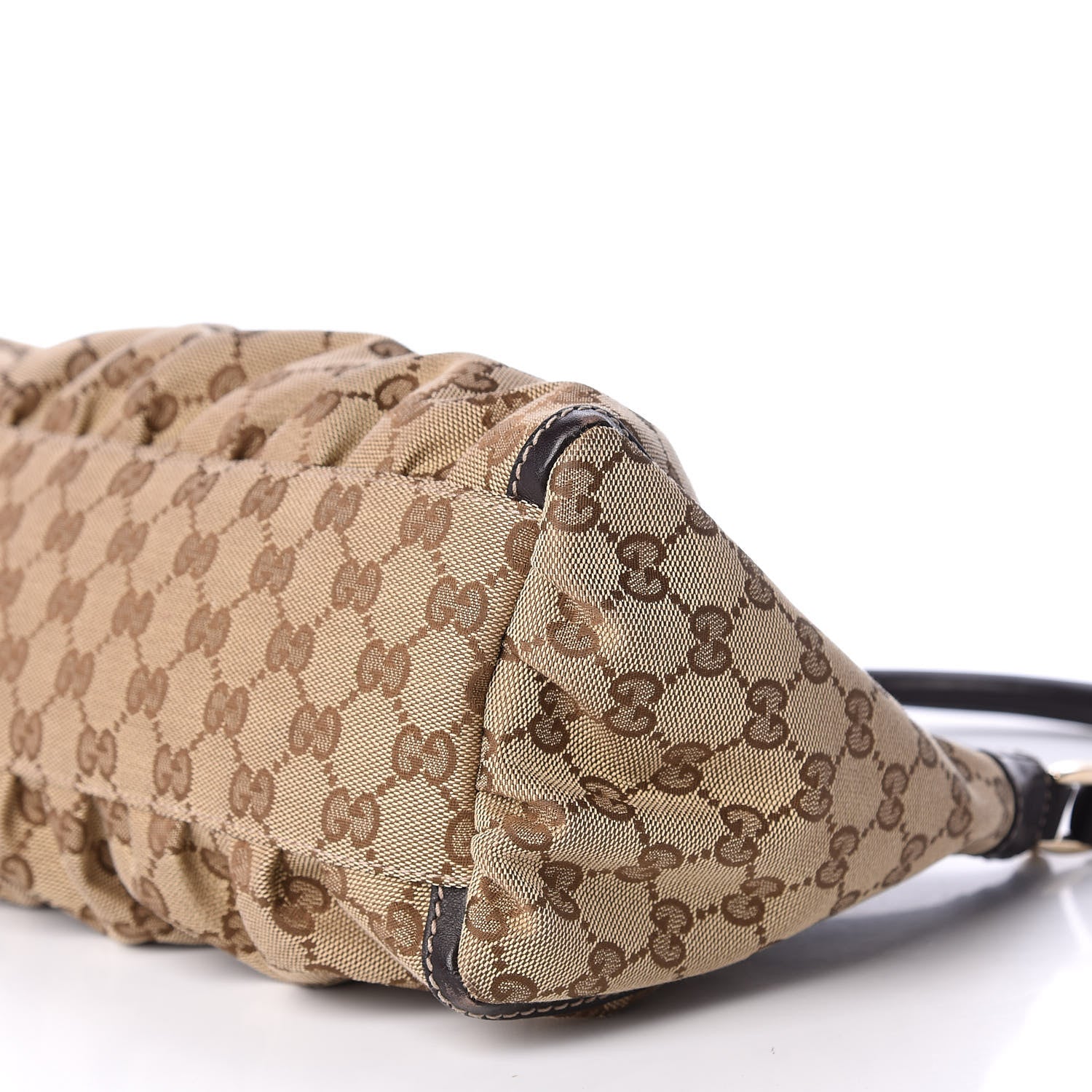 Gucci Monogram Medium D Gold Hobo Dark Brown 9 of 10