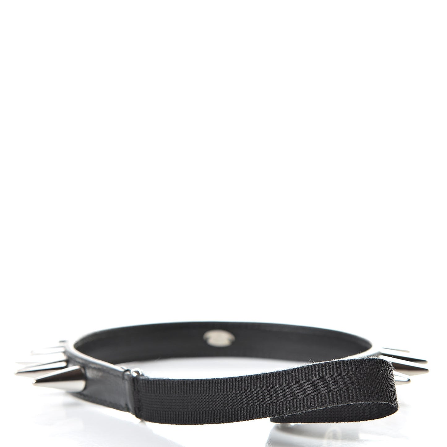 Calfskin Studs Elastic Headband Black