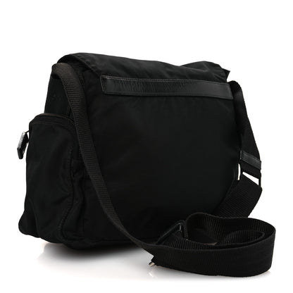 Prada Tessuto Nylon Saffiano Small Vela Messenger Black 3 of 16