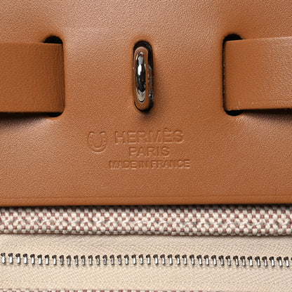 Hermes H Plume Canvas Vache Hunter Circuit 24 Herbag Zip Retourne 31 Naturel 7 of 13