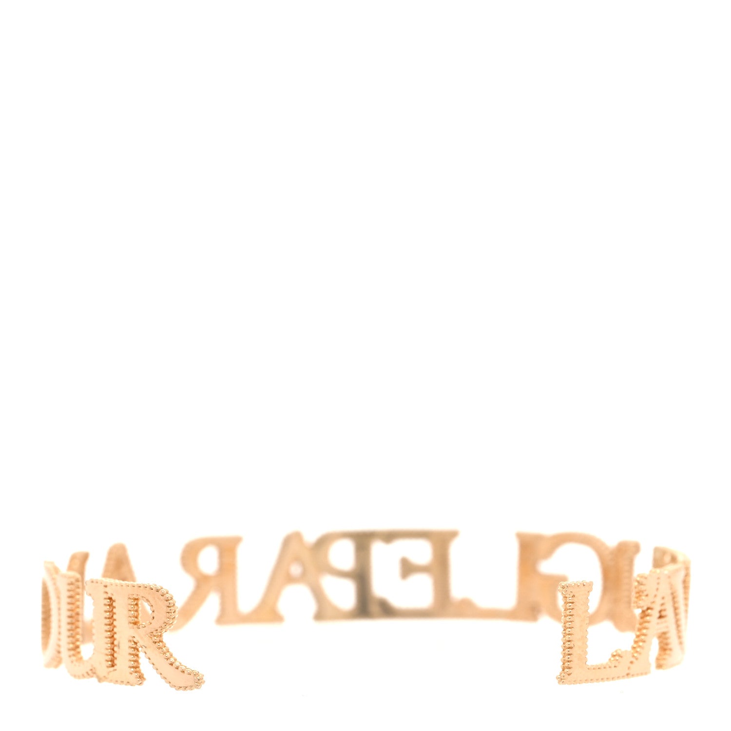 Gucci 18K Yellow Gold L'Aveugle Par Amour Cuff Bracelet 3 of 6