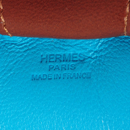 Hermes Milo Lambskin Grigri Rodeo Horse Bag Charm MM Bleu Azteque Bleu Electrique Fauve 6 of 6