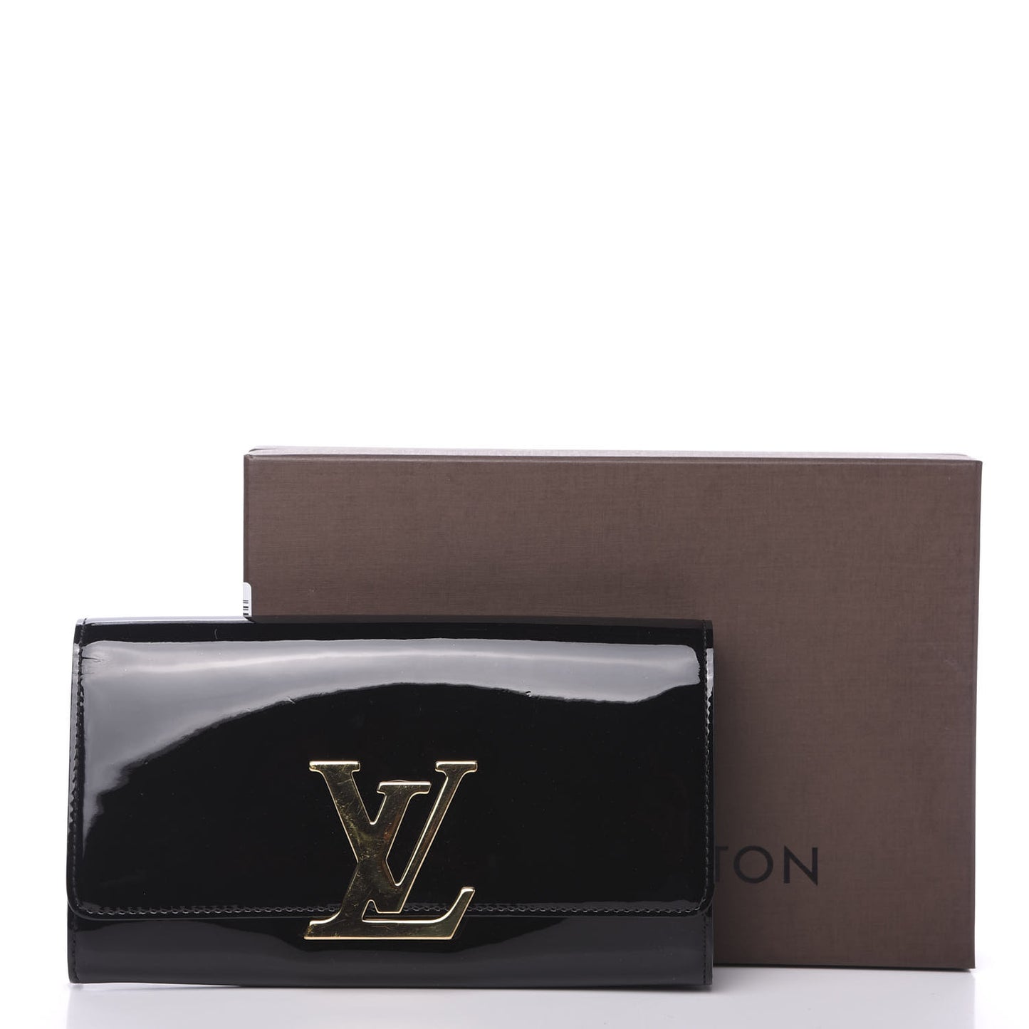 Patent Louise Clutch Black