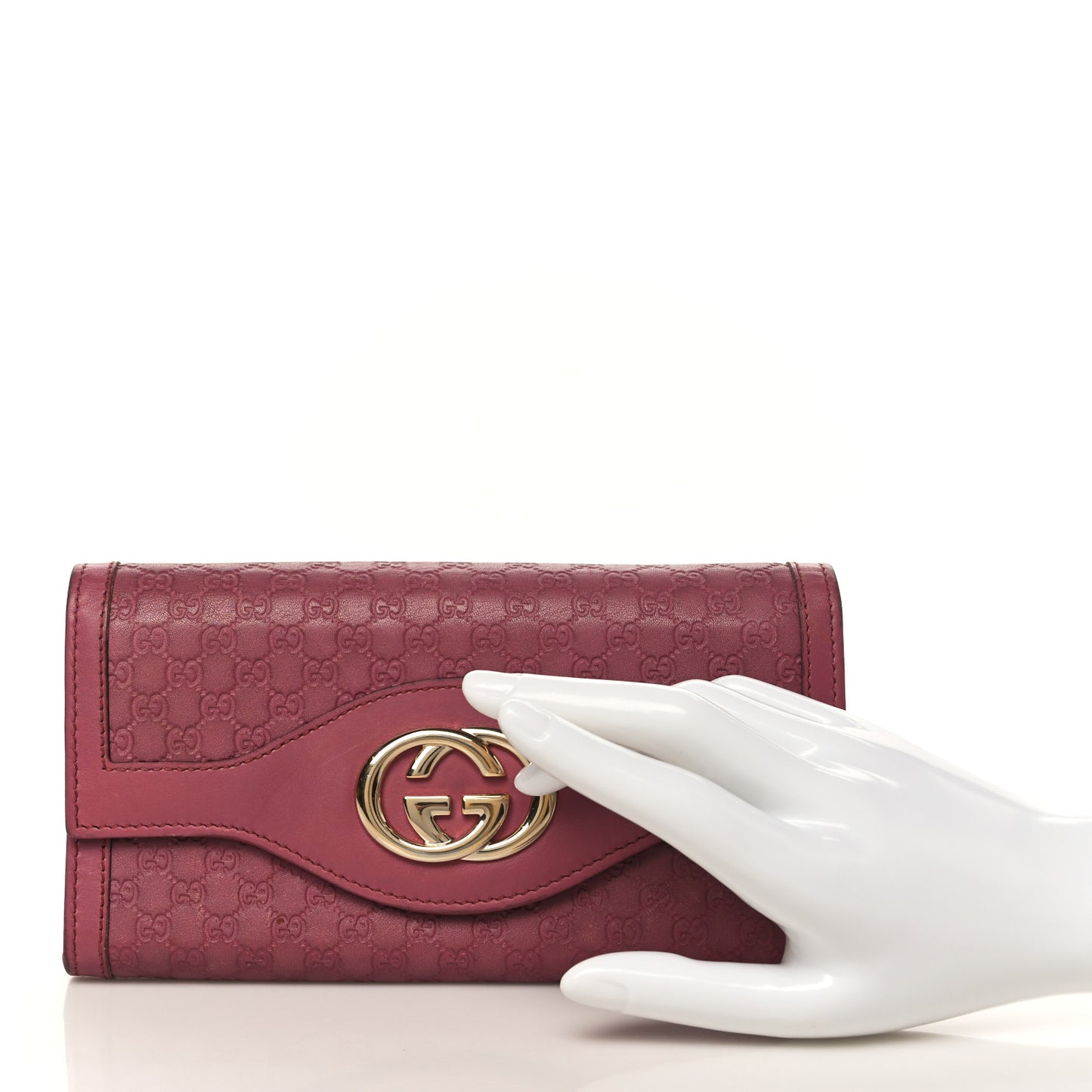 Microguccissima Sukey Continental Wallet Vintage Rose