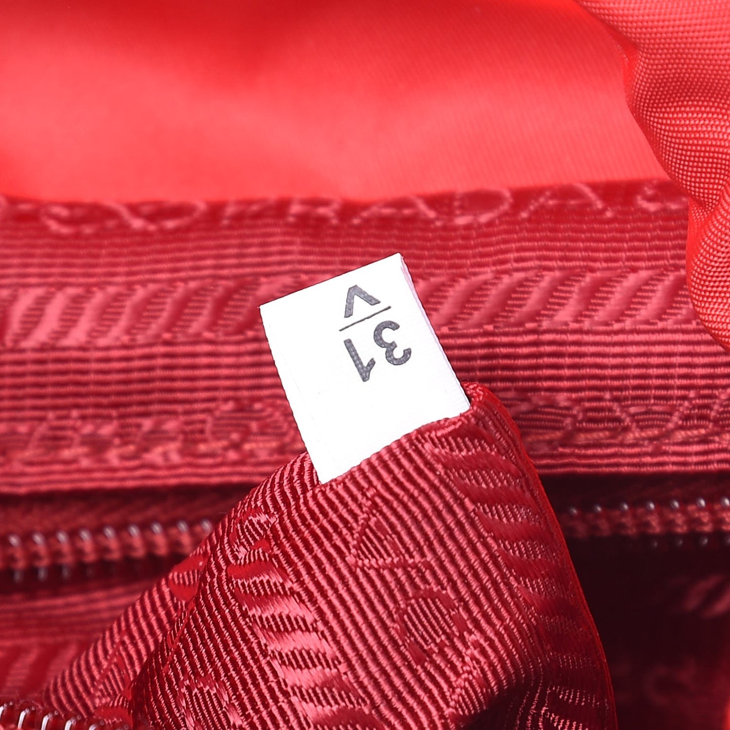 Tessuto Nylon Vela Saffiano Mini Single Snap Buckle Backpack Rosso