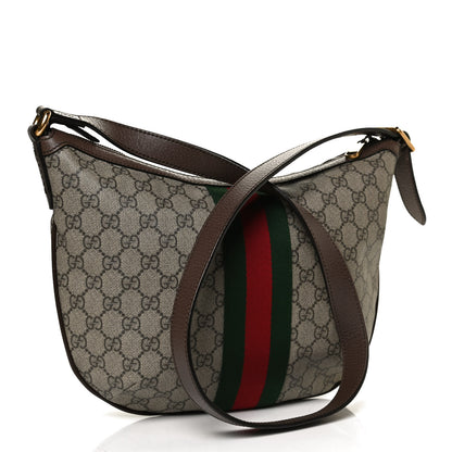 Gucci GG Supreme Monogram Web Small Ophidia Half Moon Hobo Brown 3 of 11