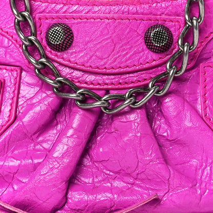 Balenciaga Agneau Arena Le Cagole Mini Purse With Chain Lipstick Pink 9 of 12