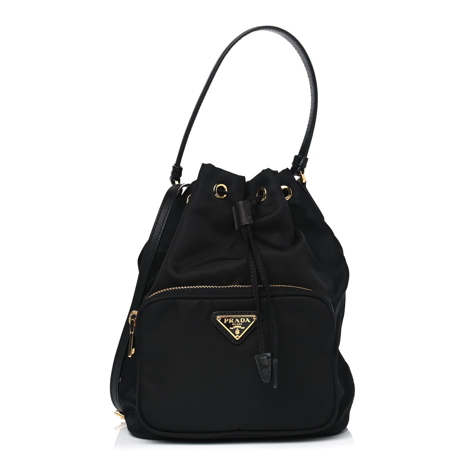 Prada Re-Nylon Duet Drawstring Shoulder Bag Black 1 of 4