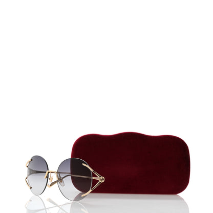 Gucci Round Pearl Tip Sunglasses GG0253S Gold 8 of 8
