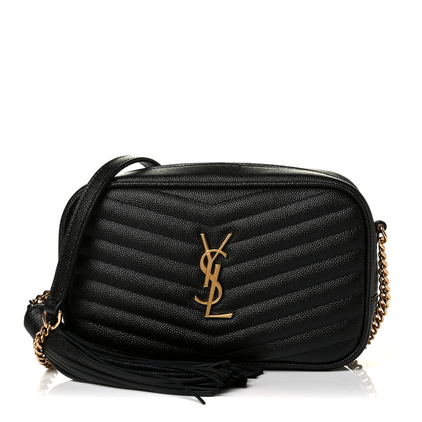 Grain De Poudre Matelasse Monogram Mini Lou Camera Bag Black