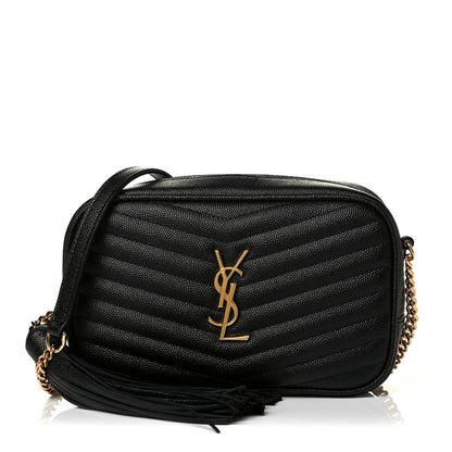 Saint Laurent Grain De Poudre Matelasse Monogram Mini Lou Camera Bag Black 1 of 5