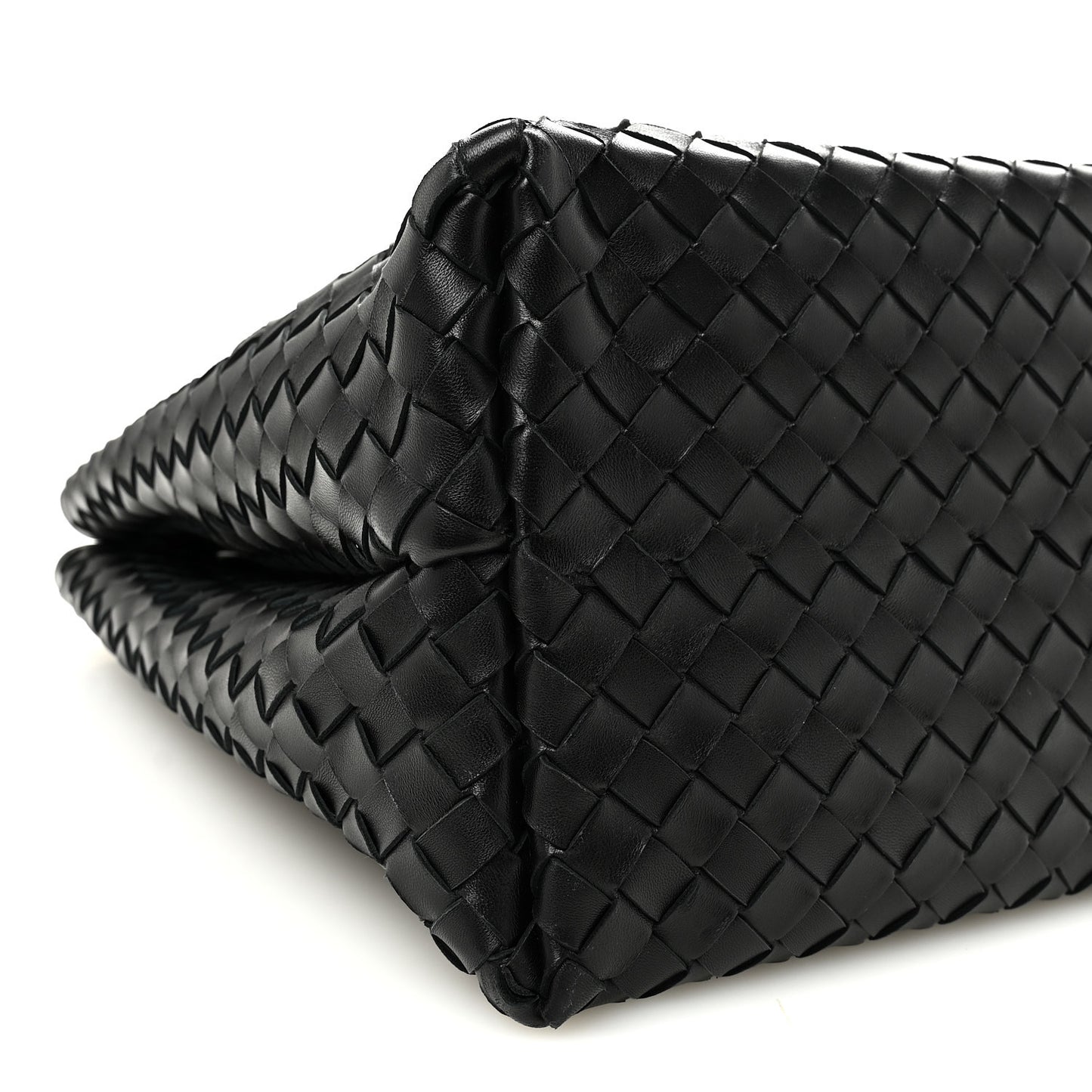 Nappa Intrecciato Large Andiamo Shoulder Bag Black