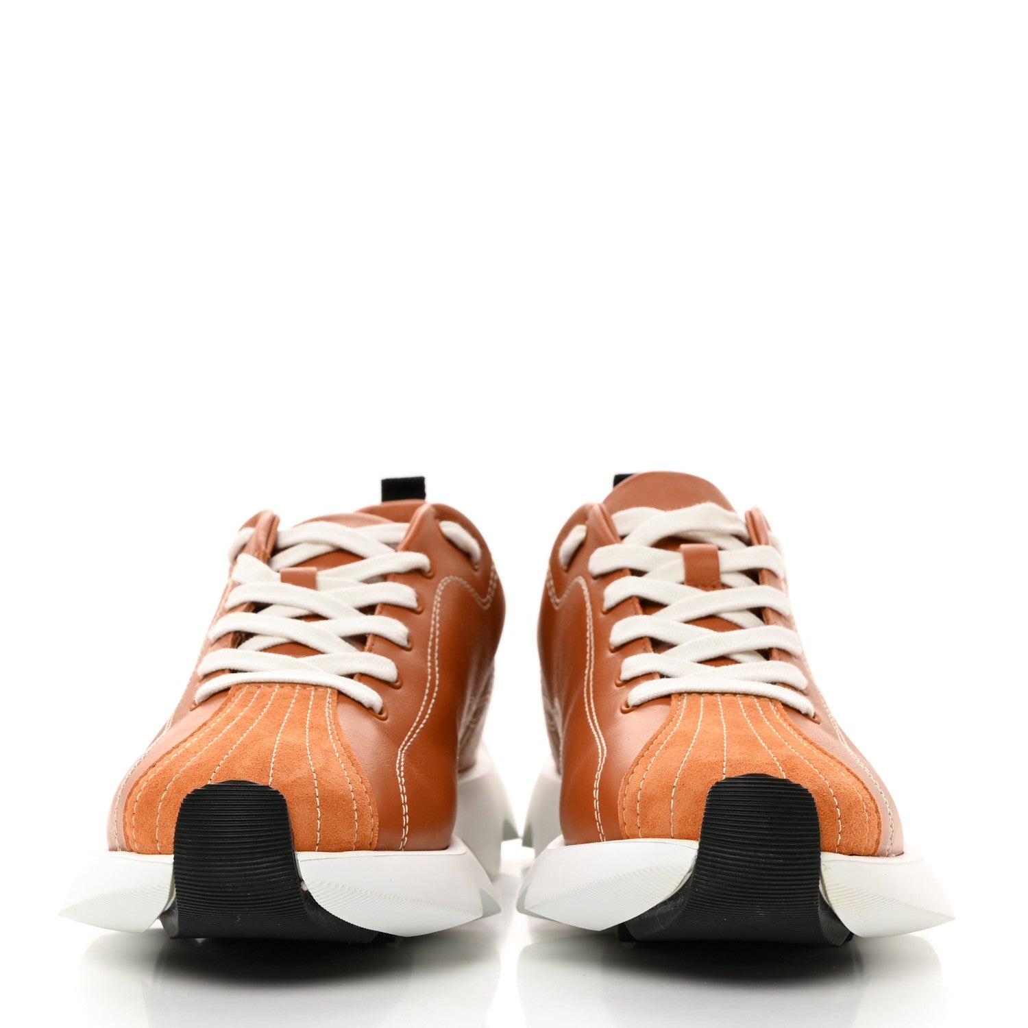 Hermes Calfskin Suede Goatskin Envol Sneakers 38 Naturel 2 of 7