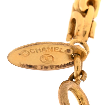 Chanel Metal Pearl Flower Necklace Gold 5 of 5