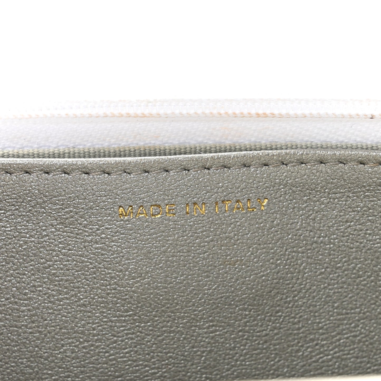 Shiny Calfskin Quilted Multicolor Top Handle Wallet On Chain WOC  White
