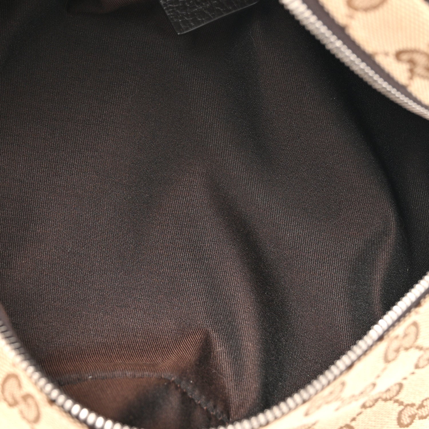Gucci Monogram Dollar Calfskin Waist Pouch Beige Ebony Testa di Moro Marrone Scuro 5 of 10