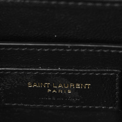 Saint Laurent Box Calfskin Monogram Medium Solferino Satchel Black 6 of 11