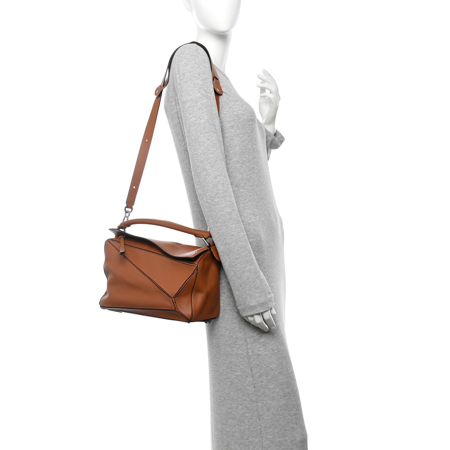 Loewe Calfskin Medium Puzzle Bag Tan 2 of 11