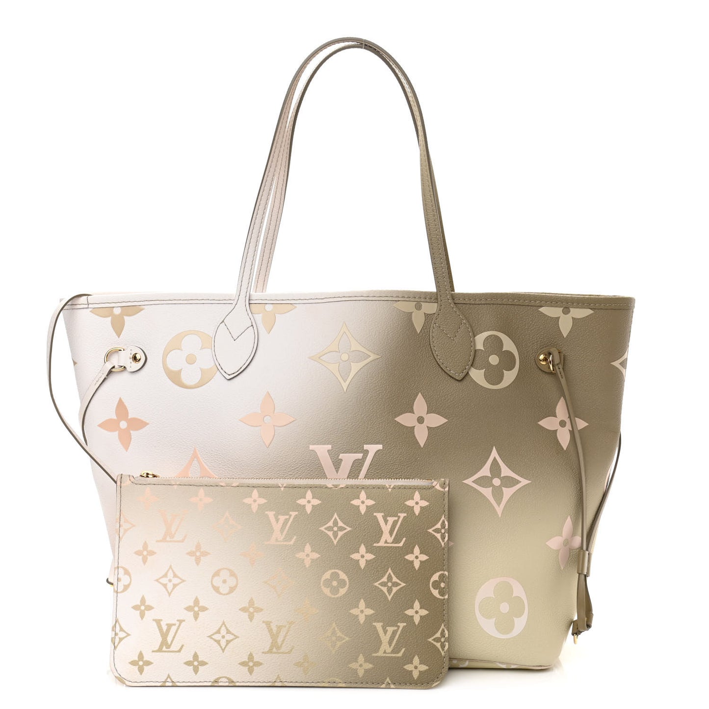 Monogram Giant Spring In The City Neverfull MM Sunset Kaki