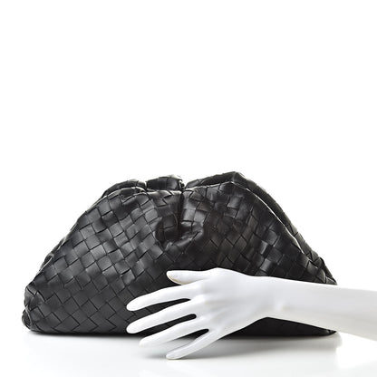 Bottega Veneta Nappa Maxi Intreccio The Pouch Oversized Clutch Black 2 of 8