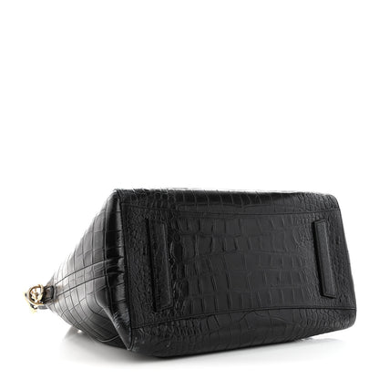 Givenchy Calfskin Crocodile Embossed Large Antigona Black 4 of 17