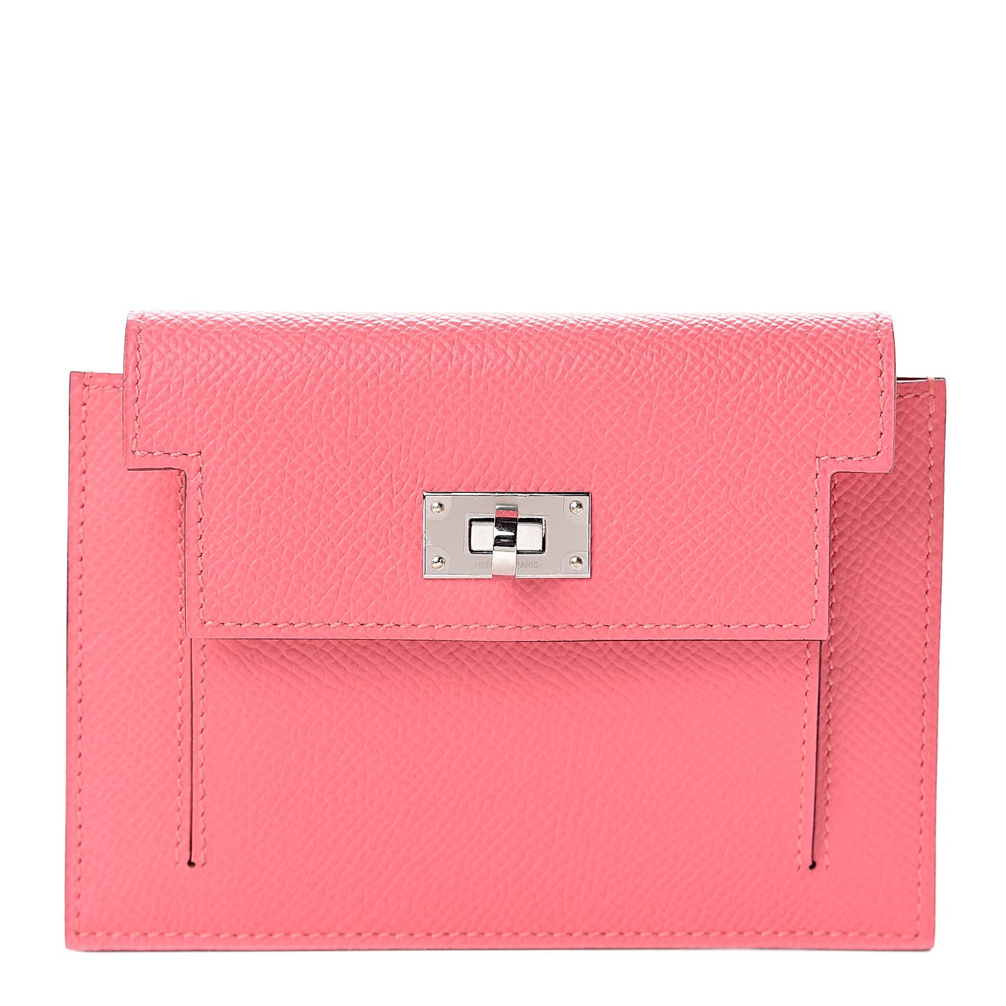 Epsom Kelly Pocket Compact Wallet Rose Azalee