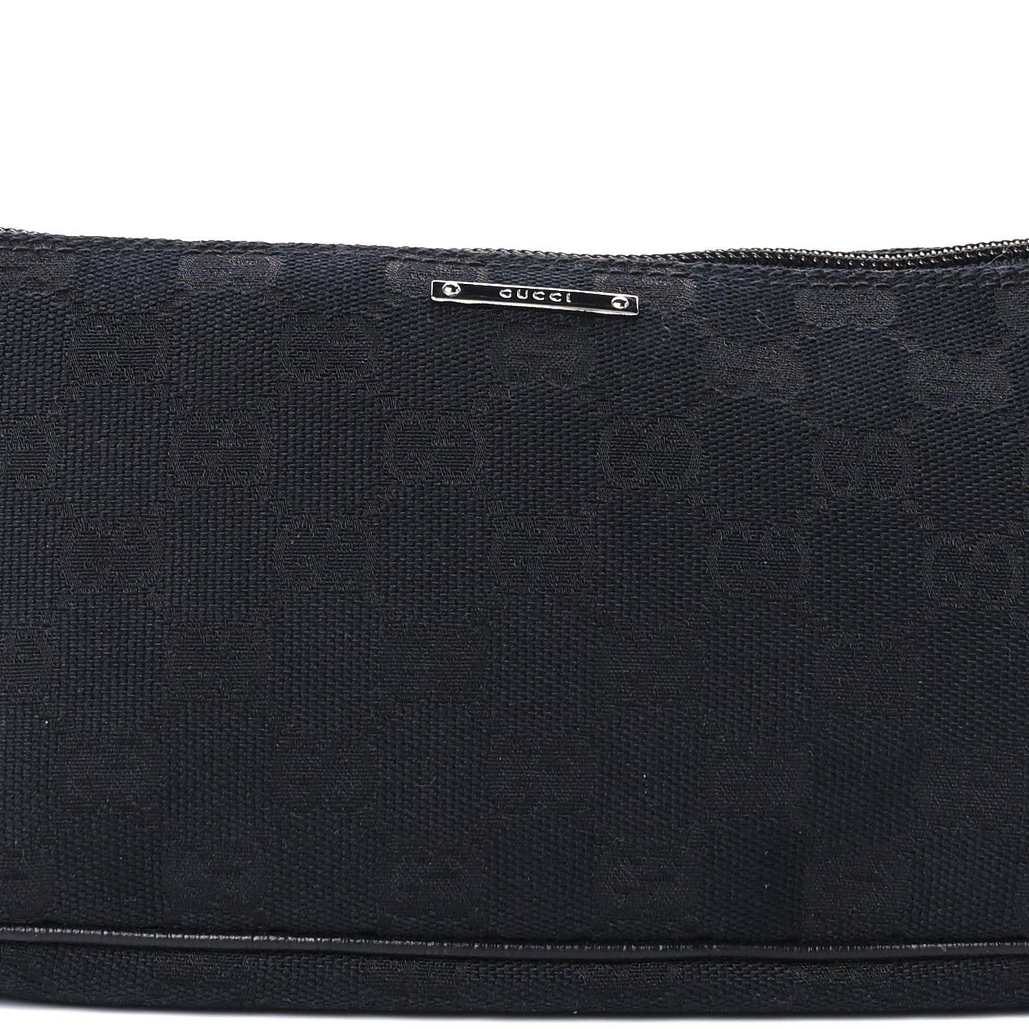 Gucci Monogram Web Boat Pochette Black 9 of 10