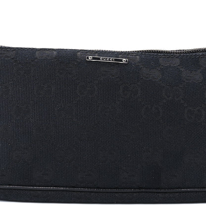 Gucci Monogram Web Boat Pochette Black 9 of 10